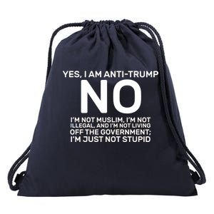 Yes I Am Anti Trump Drawstring Bag