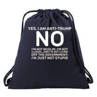 Yes I Am Anti Trump Drawstring Bag