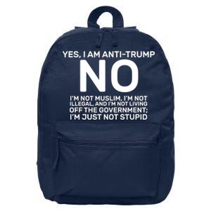 Yes I Am Anti Trump 16 in Basic Backpack