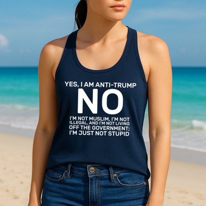 Yes I Am Anti Trump Womens Tank Top