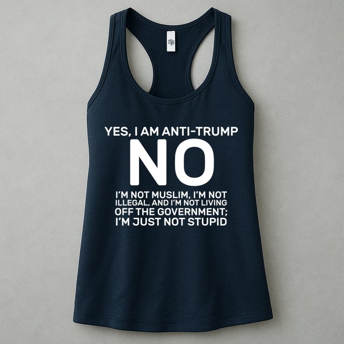 Yes I Am Anti Trump Womens Tank Top