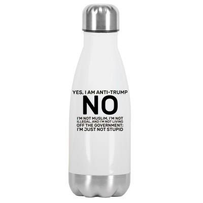 Yes I Am Anti Trump Stainless Steel Insulated Water Bottle