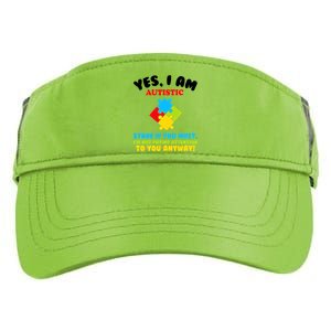 Yes, I Am Autistic Funny Autism Adult Drive Performance Visor