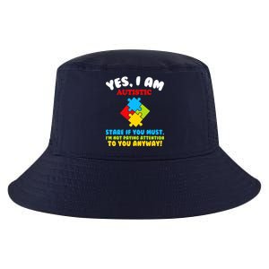 Yes, I Am Autistic Funny Autism Cool Comfort Performance Bucket Hat