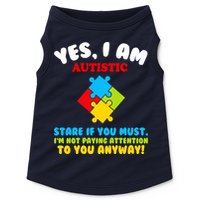Yes, I Am Autistic Funny Autism Doggie Tank