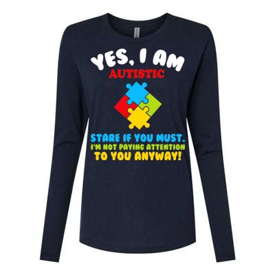 Yes, I Am Autistic Funny Autism Womens Cotton Relaxed Long Sleeve T-Shirt