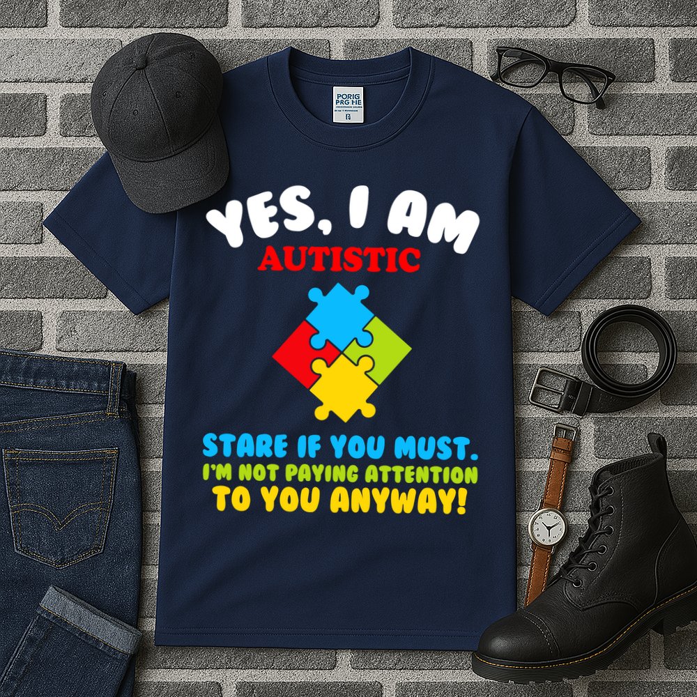 Yes, I Am Autistic Funny Autism Tall T-Shirt