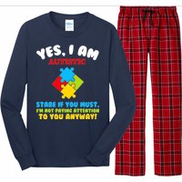 Yes, I Am Autistic Funny Autism Long Sleeve Pajama Set