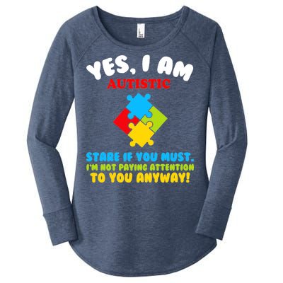 Yes, I Am Autistic Funny Autism Women's Perfect Tri Tunic Long Sleeve Shirt