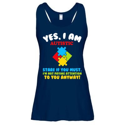 Yes, I Am Autistic Funny Autism Ladies Essential Flowy Tank