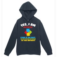 Yes, I Am Autistic Funny Autism Urban Pullover Hoodie