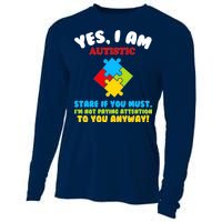 Yes, I Am Autistic Funny Autism Cooling Performance Long Sleeve Crew