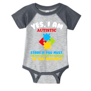 Yes, I Am Autistic Funny Autism Infant Baby Jersey Bodysuit