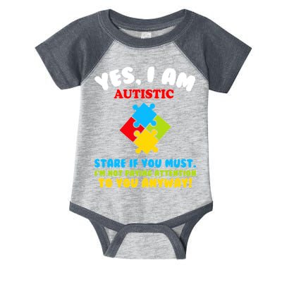 Yes, I Am Autistic Funny Autism Infant Baby Jersey Bodysuit