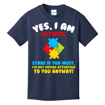 Yes, I Am Autistic Funny Autism Kids T-Shirt