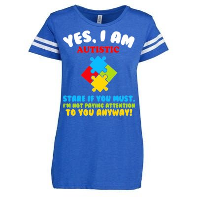 Yes, I Am Autistic Funny Autism Enza Ladies Jersey Football T-Shirt