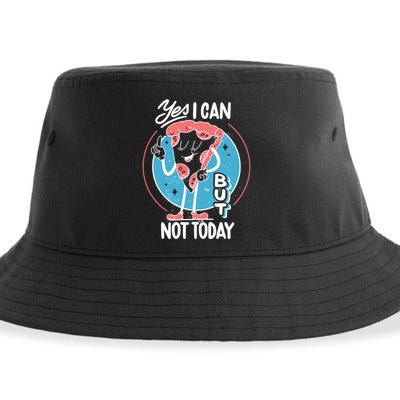 Yes I Can But Not Today Pizza Sustainable Bucket Hat
