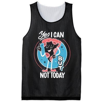Yes I Can But Not Today Pizza Mesh Reversible Basketball Jersey Tank