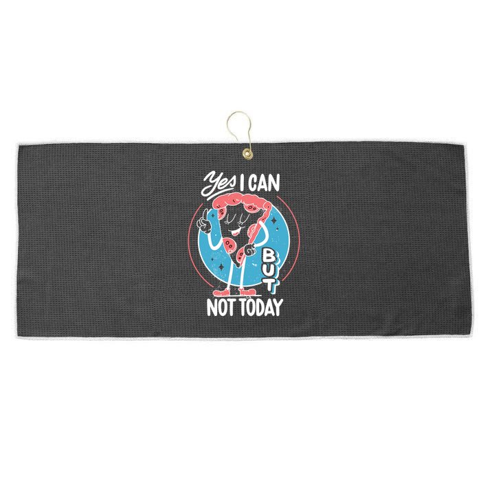 Yes I Can But Not Today Pizza Large Microfiber Waffle Golf Towel
