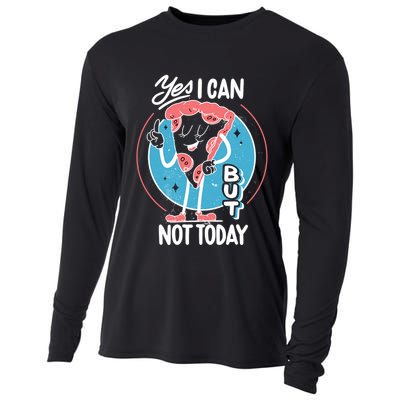 Yes I Can But Not Today Pizza Cooling Performance Long Sleeve Crew