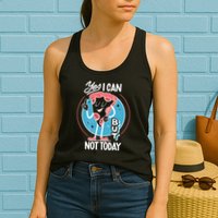 Yes I Can But Not Today Pizza Womens Tank Top