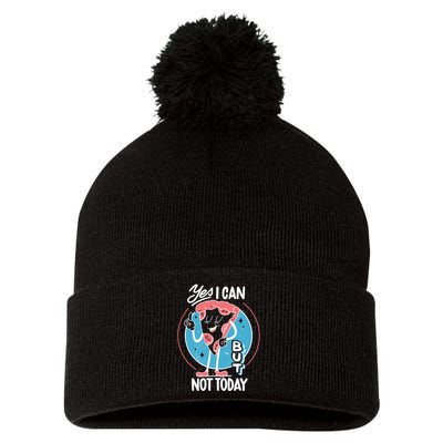 Yes I Can But Not Today Pizza Pom Pom 12in Knit Beanie