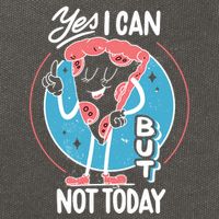 Yes I Can But Not Today Pizza Cotton Canvas Backpack