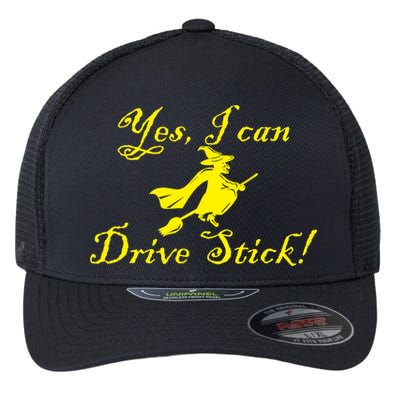 Yes I Can Drive Stick Funny Witch Flexfit Unipanel Trucker Cap