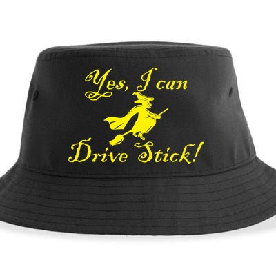 Yes I Can Drive Stick Funny Witch Sustainable Bucket Hat