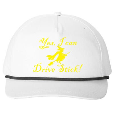 Yes I Can Drive Stick Funny Witch Snapback Five-Panel Rope Hat