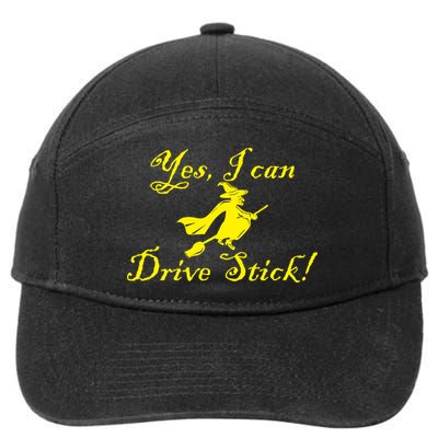 Yes I Can Drive Stick Funny Witch 7-Panel Snapback Hat