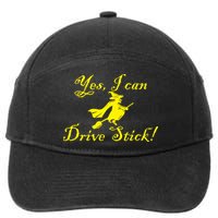 Yes I Can Drive Stick Funny Witch 7-Panel Snapback Hat