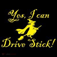 Yes I Can Drive Stick Funny Witch 16 in Basic Backpack