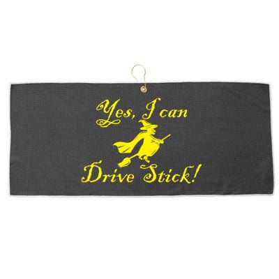 Yes I Can Drive Stick Funny Witch Large Microfiber Waffle Golf Towel