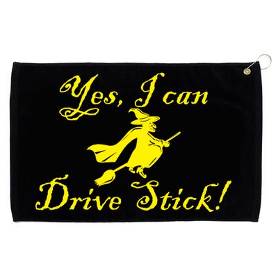 Yes I Can Drive Stick Funny Witch Grommeted Golf Towel