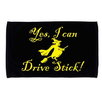 Yes I Can Drive Stick Funny Witch Microfiber Hand Towel