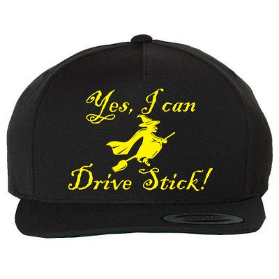 Yes I Can Drive Stick Funny Witch Wool Snapback Cap