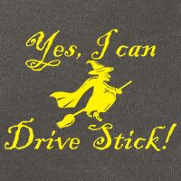 Yes I Can Drive Stick Funny Witch Cotton Canvas Backpack