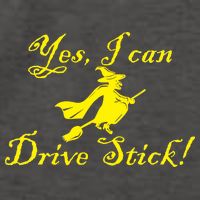 Yes I Can Drive Stick Funny Witch Vector Backpack