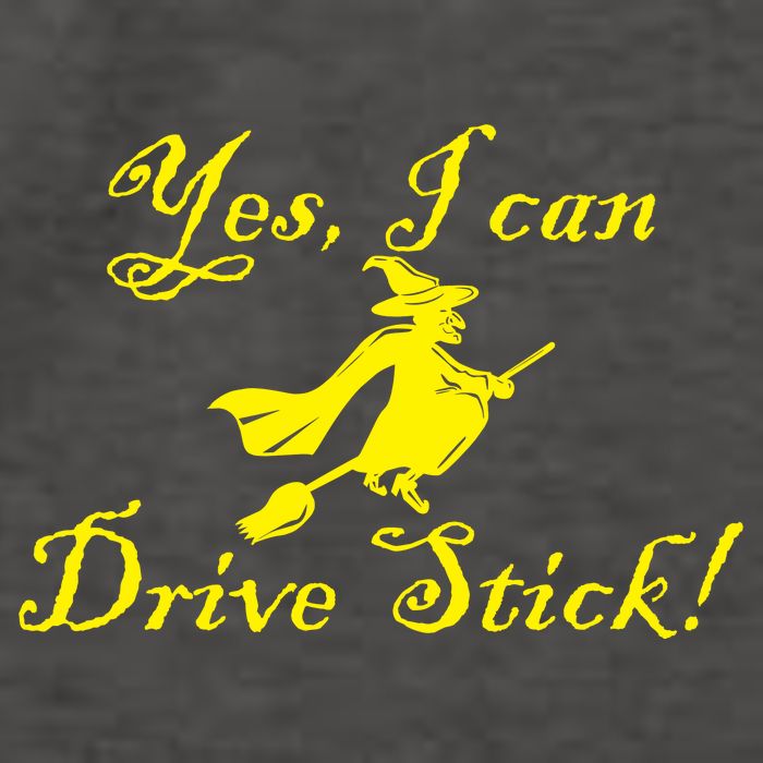 Yes I Can Drive Stick Funny Witch Vector Backpack