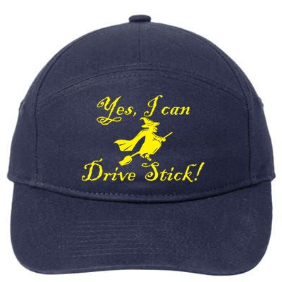 Yes I Can Drive Stick Funny Witch 7-Panel Snapback Hat