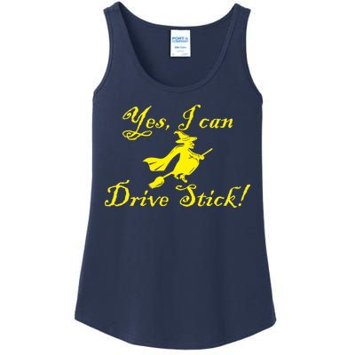 Yes I Can Drive Stick Funny Witch Ladies Essential Tank