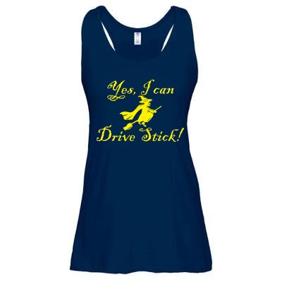 Yes I Can Drive Stick Funny Witch Ladies Essential Flowy Tank