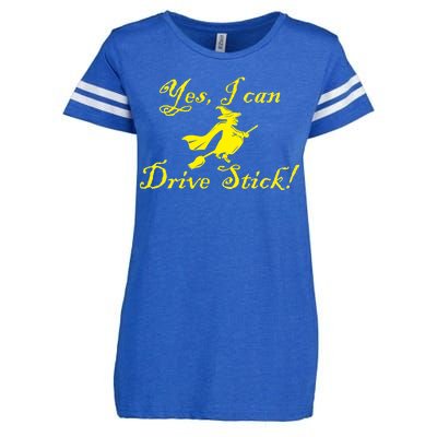 Yes I Can Drive Stick Funny Witch Enza Ladies Jersey Football T-Shirt