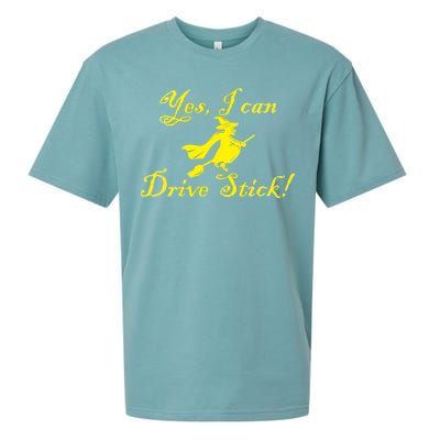 Yes I Can Drive Stick Funny Witch Sueded Cloud Jersey T-Shirt