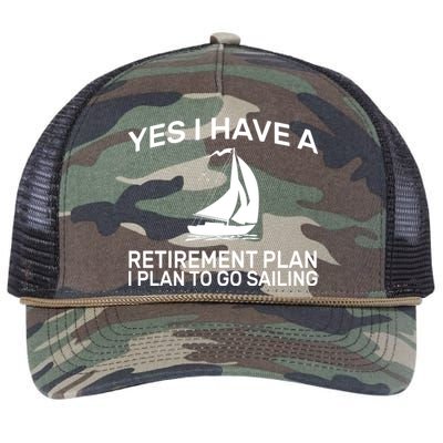 Yes I have A Retirement Plan Sailing Retro Rope Trucker Hat Cap