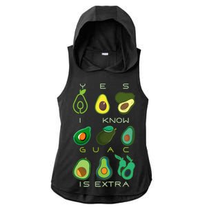 Yes I Know Guac Is Extra Ladies PosiCharge Tri-Blend Wicking Draft Hoodie Tank