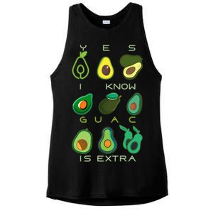 Yes I Know Guac Is Extra Ladies PosiCharge Tri-Blend Wicking Tank