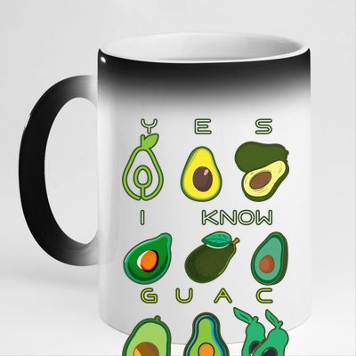 Yes I Know Guac Is Extra 11oz Black Color Changing Mug