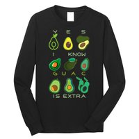 Yes I Know Guac Is Extra Long Sleeve Shirt